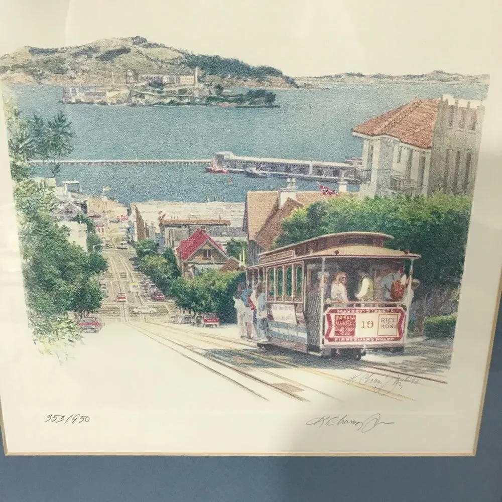 NWT Kathleen Chaney Fritz San Francisco Lombard Street Print